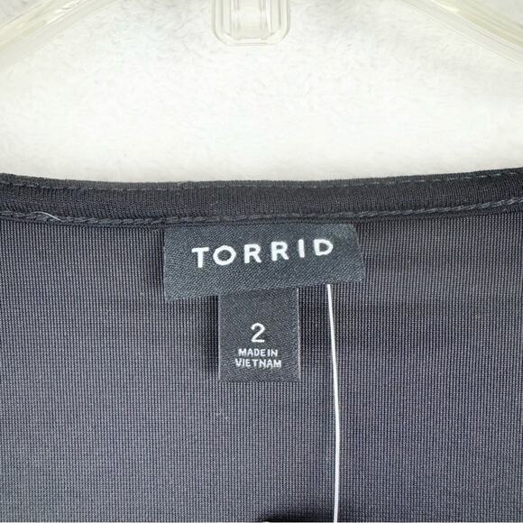 NWT Torrid Stretch Velvet V-Neck Balloon Slv Long Sleeve Bodysuit Sz 2X (18-20) - Picture 11 of 16